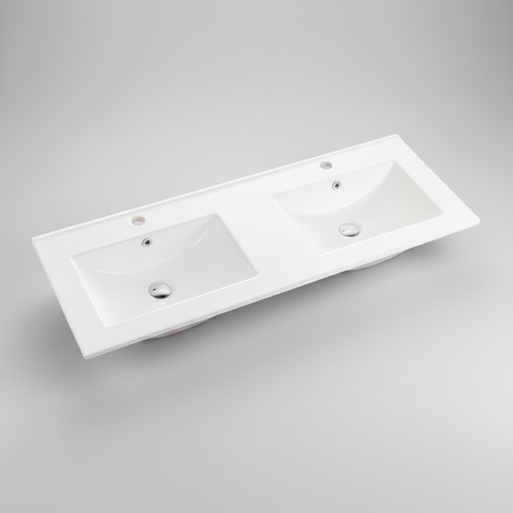1200mm Ceramic Top - Double Basin